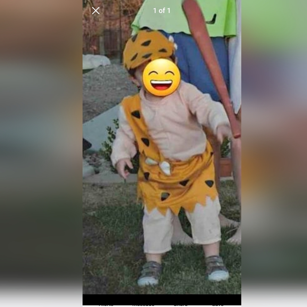 Bam bam costume for 18 mo the and up